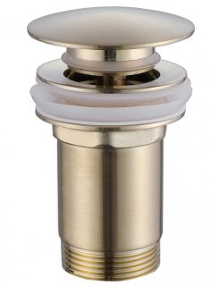 Донный клапан для раковины ABBER AF0009G с переливом золото матовое